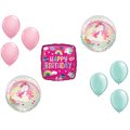 Loonballoon Unicorn Theme Balloon Set, 2x Birthday Unicorn Trendy Icons Balloon 81655-86533